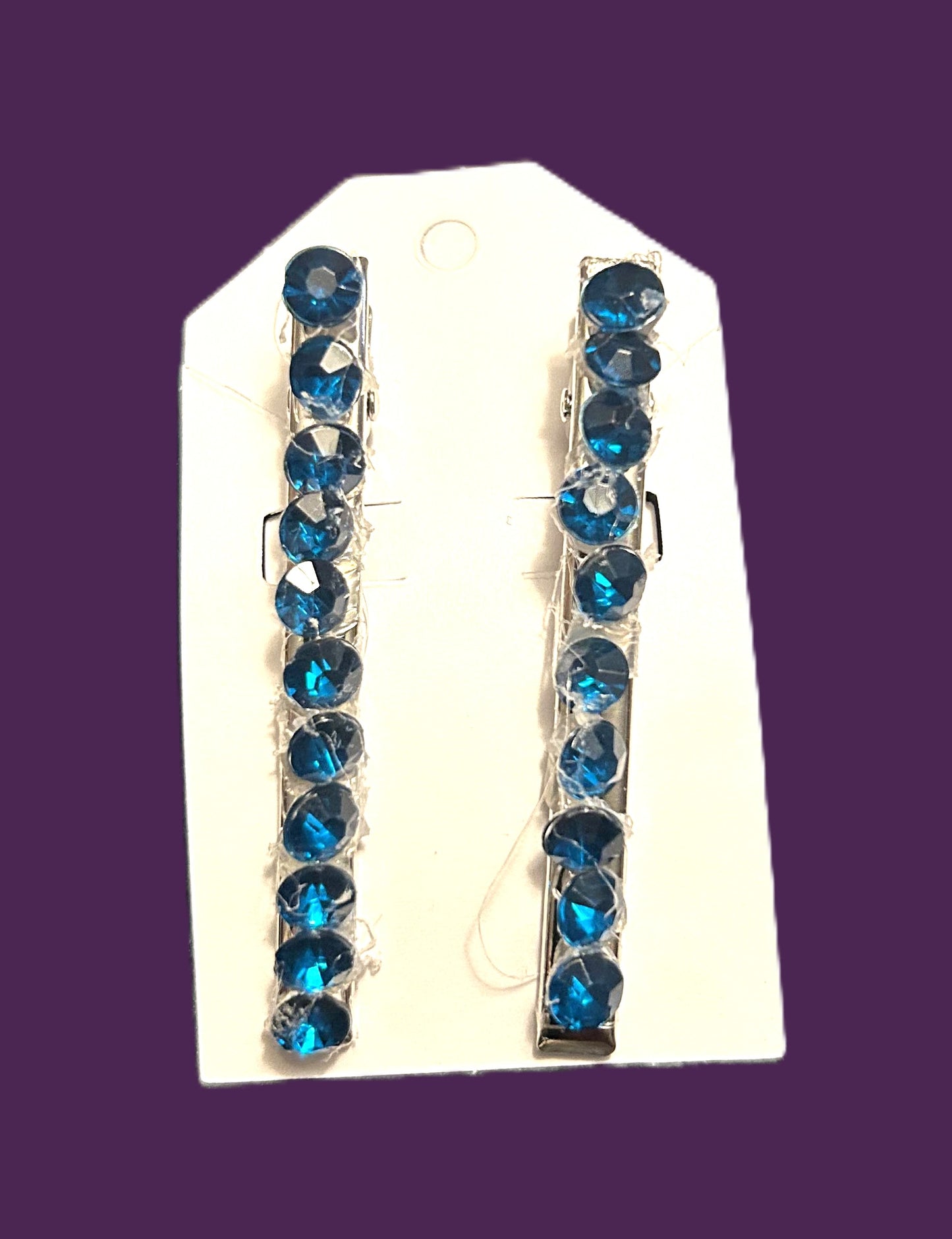 Hair Clip Blue Beads